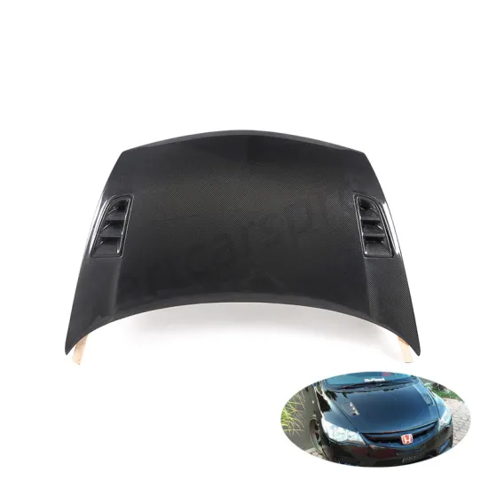 2007-2015 Honda Civic FD2 RR Style Carbon Fiber Front Hood