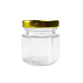 Jarra de mel de especiarias de vidro transparente para chili especiar