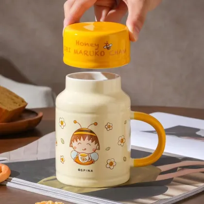 Cherri Maruko-chan Ceramic Mug - Cute and Authentic Collectible Cup for Kids and Home Use