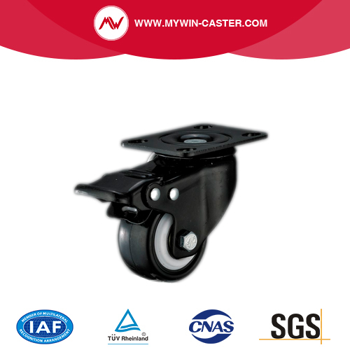 Braked tấm xoay TPR Caster công nghiệp