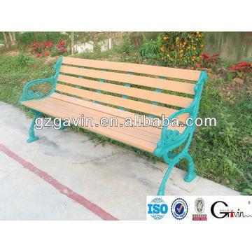 Antique wooden and cast iron garden bench/recycled plastic wooden sea