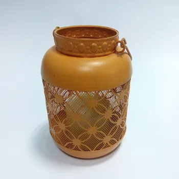 Round Orange Candler Holder