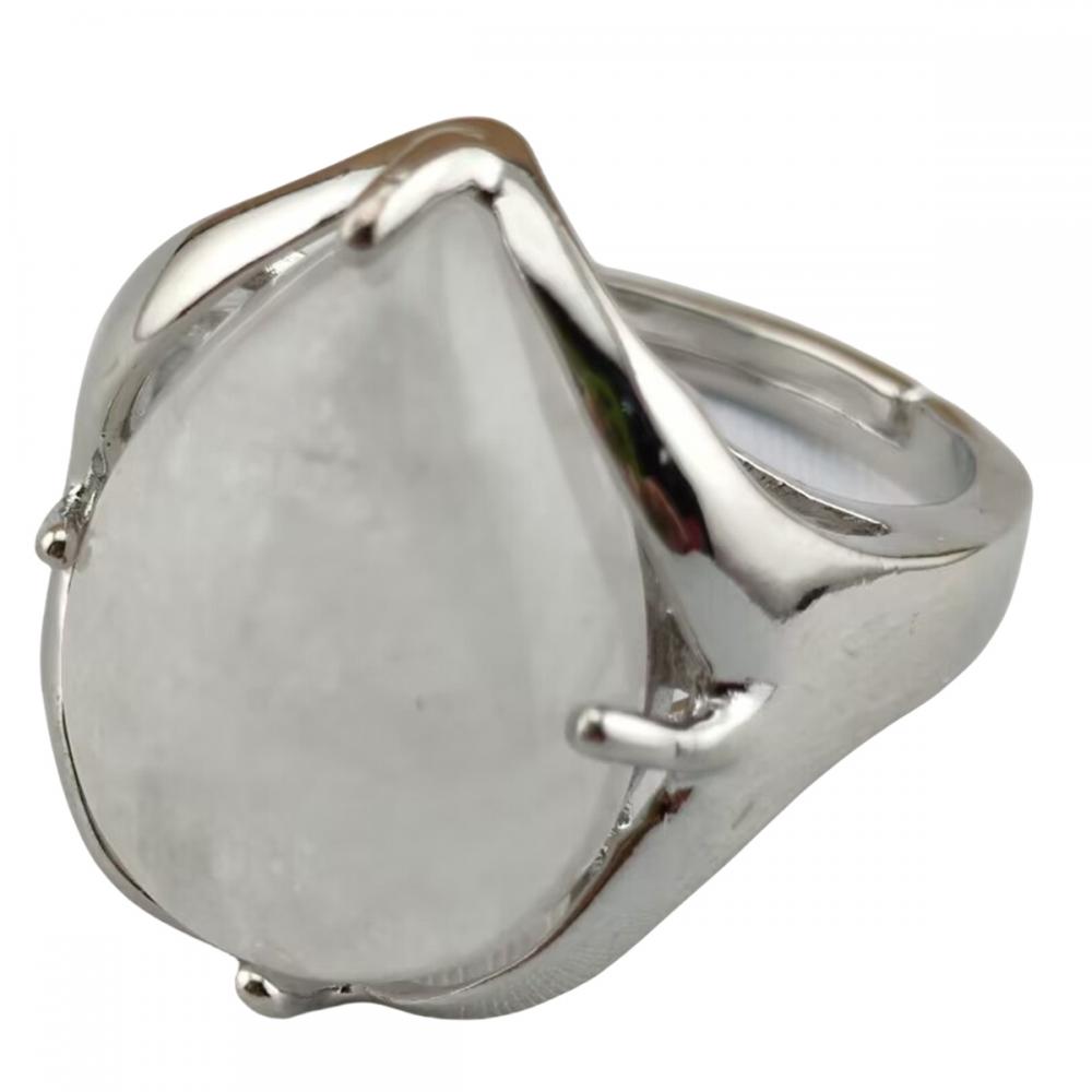 Кристаллическое кольцо драгоценного камня водяное кольцо Стабируемое кольцо модного кольца серебряное серебряное утверждение кулака ручной работы Gemstone Готические винтажные кольца