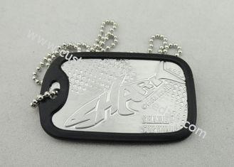 Aluminum Customizable Personalised Dog Tags For Men With Si