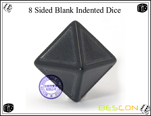 8 Sided Blank Indented Dice