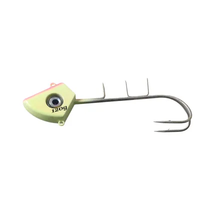 Glow-in-the-Dark Double Hook Lead Head for Deep Sea Fishing (80-200g)