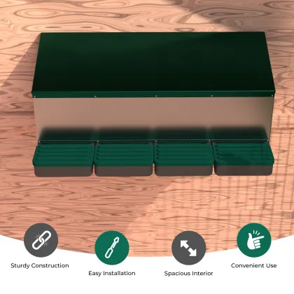 MG04-S Galvanized Steel Nest Box: Perfect for 20 Hens
