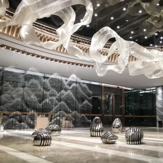 Mall Interior Decoration Gold Stainless Steel Chandelier