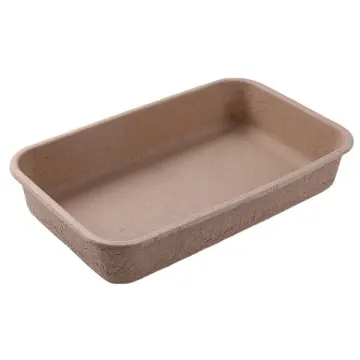 Recycled material brown color disposable cat litter box