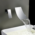 Wall mounted hot and cold bath taps