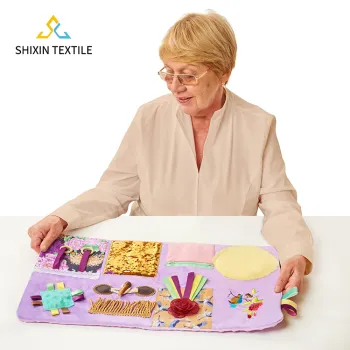 Comforting Memory Aids: Alzheimer's, Dementia, Autism, and Sensory Needs Mat and Blanket for Elderly, Patients, and Kids