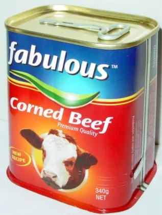 701 square corned beef tin can