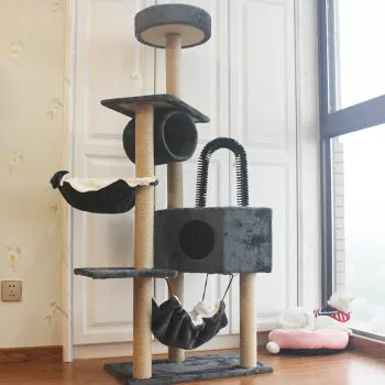 Condo Catcus Climbing Scratching Cat House Tree Tower