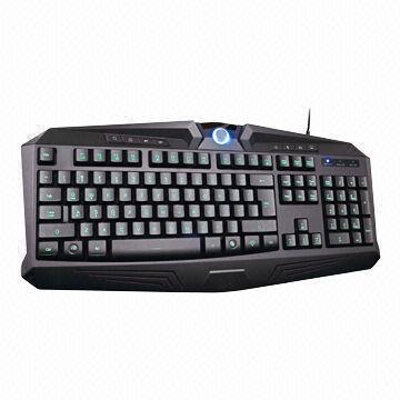 Wired gaming keyboard with 19 hot keys