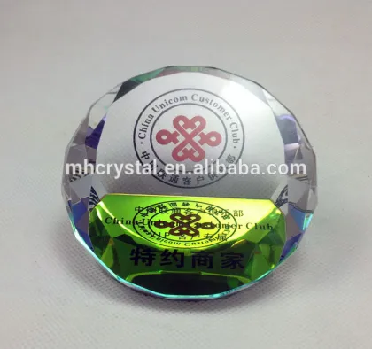 Rainbow Crystal cut Paperweight MH-F0553