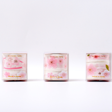 Ownday Sakura DIY Craft PET Tape Set - 2 Rolls Printed Hollow Out Pink Tape