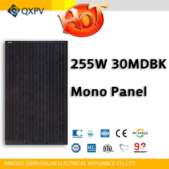 30V 255W Black Mono Solar Panel