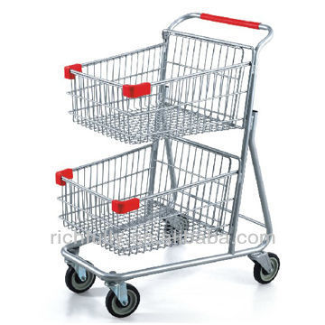 RFY-STM03: 110L 2tires American Supermarket Shopping Trolley