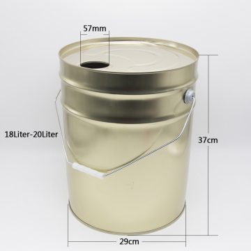 Industrial use metal bucket with spout cap