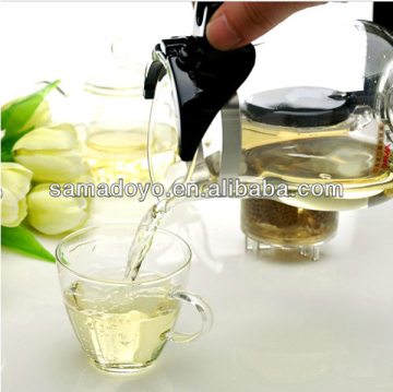 High Quality Glass Teapot with PC Strainer for sale