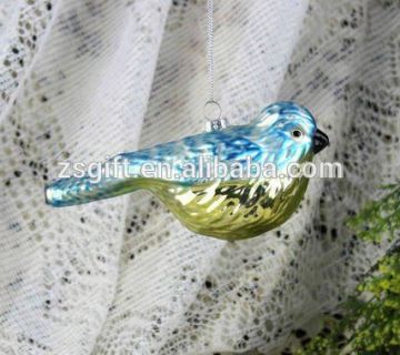 faddish handmade glass bird christmas tree decoration