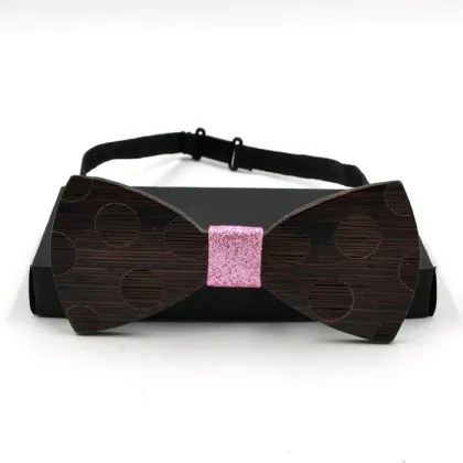 Fashionable party wooden bow tie ,bow tie packaging box