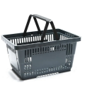 Cesta de mano de compras de supermercado de plástico
