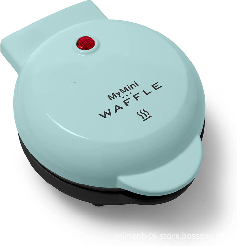 Portable Double Flat Mini Electric Round Waffle Maker for Home and Kids
