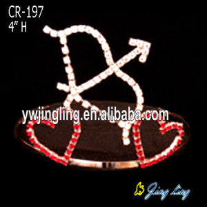 Custom Rhinestone Heart Pageant Crowns For Love