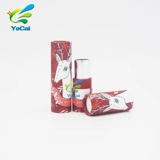 OEM custom shaped bronzing process lipstick box packaging unique lipstick tube