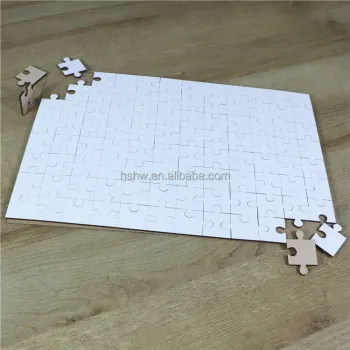 High Quality 96 Piece Sublimation MDF Wooden Puzzles Jigsaw Puzzle for Adults Kids - MDFSUB