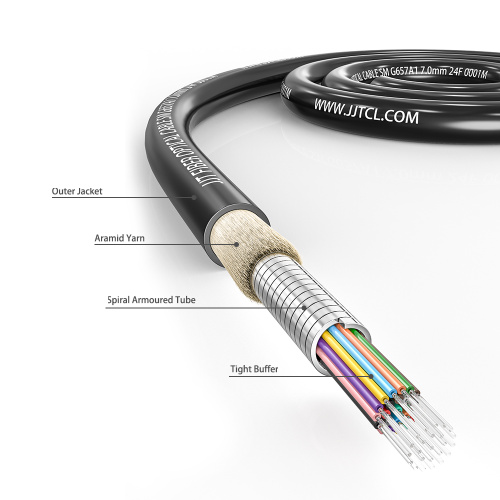 Câble optique de fibre blindé de 7,0 mm 24F