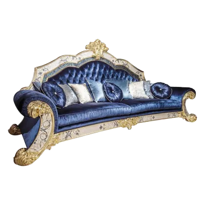 Antique European-style Handmade Shell Art Inlaid Sofa