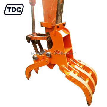 Excavator Mounted Grabber for Wood, Metal Scrap, and Rock