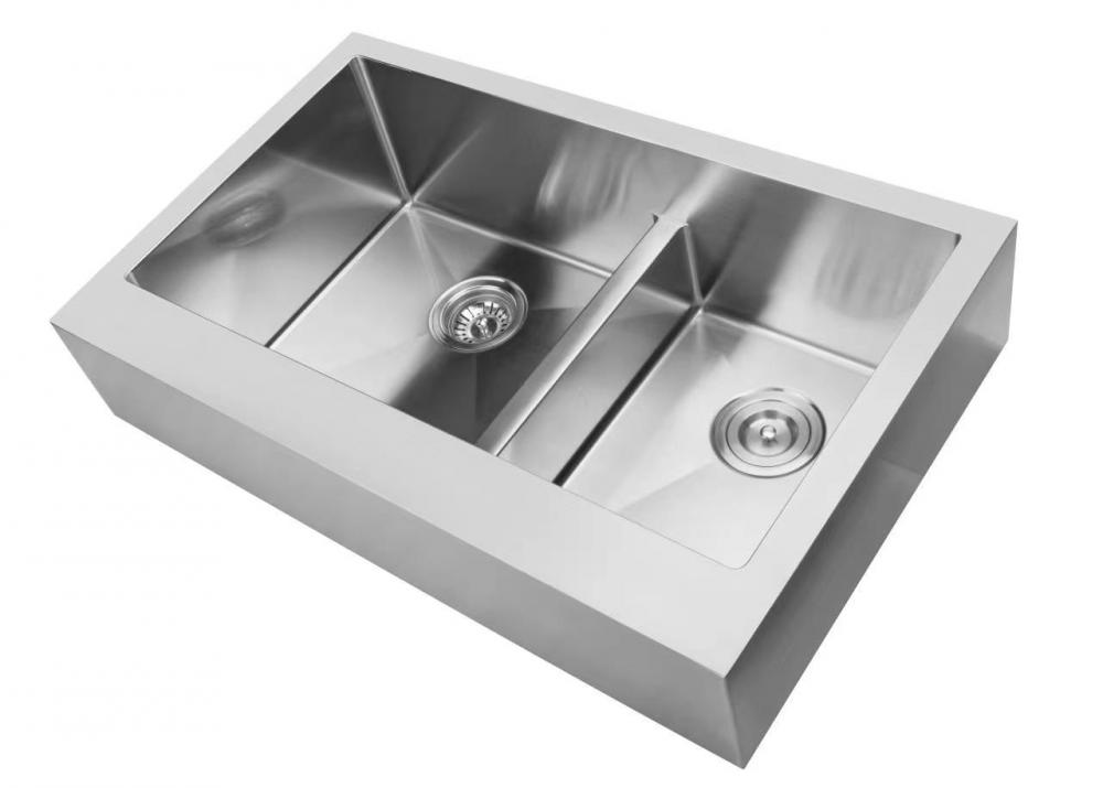 Stainless Steel Handmade 32 Inch Double Basin Sink