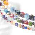 FACETED LAMPWORK GlassS TRUNG BEADS 8MM 40pcs