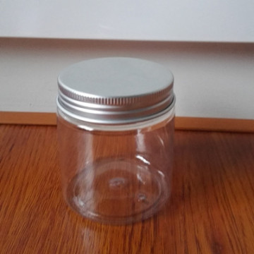 plastic bottle aluminum screw cover/lid/cap,pet jar,plastic bath salts jar, PET jar with aluminum cap