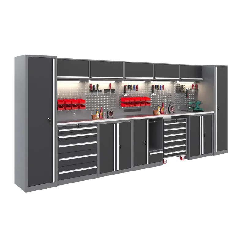 Heavy Duty Modular Garage Workbench with Lockable Tool Cabinet Drawers