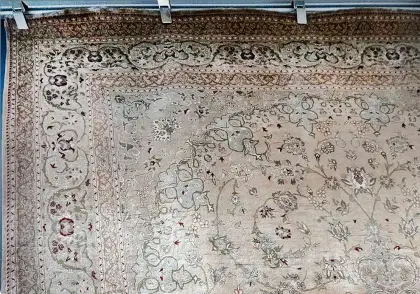 Hand-Knotted Indian Pure Mulberry Silk Rug