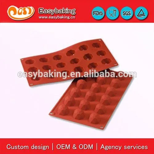 18 Cavities small diamond silicon bakeware cake baking pan