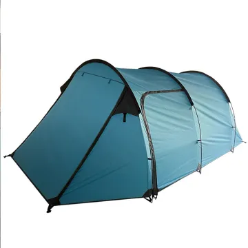 Customized Outdoor Rainproof Large Space Tunnel Tent for 4-6 Persons - 2 Rooms Luxury Camping Tent
