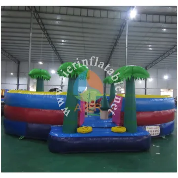 2016 Aier Attractive commercial indoor inflatable funland/ mini inflatable funland for toddler/kids inflatable playground