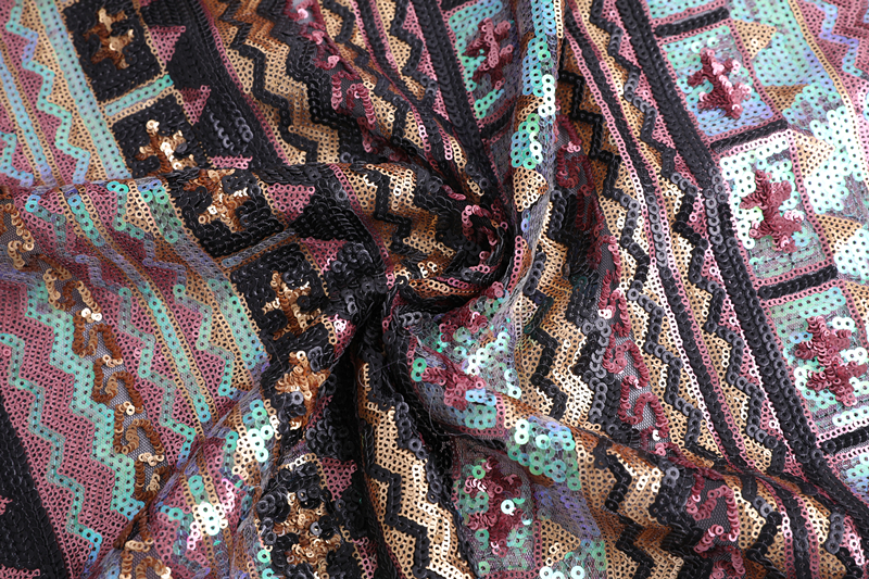 Spangle Embroidery Fabric For Decoration