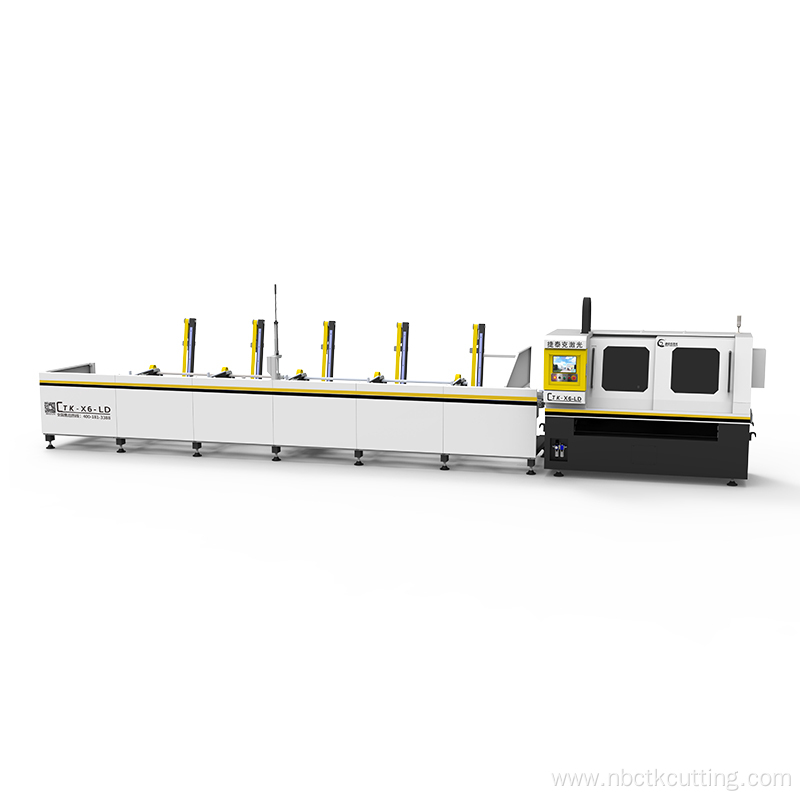 Laser cutting machine for heavy round pipe