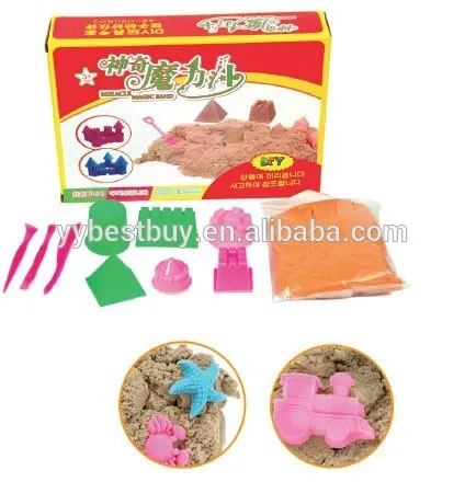 Kids educational toy magic kenetic sand coloured sand modeling sand