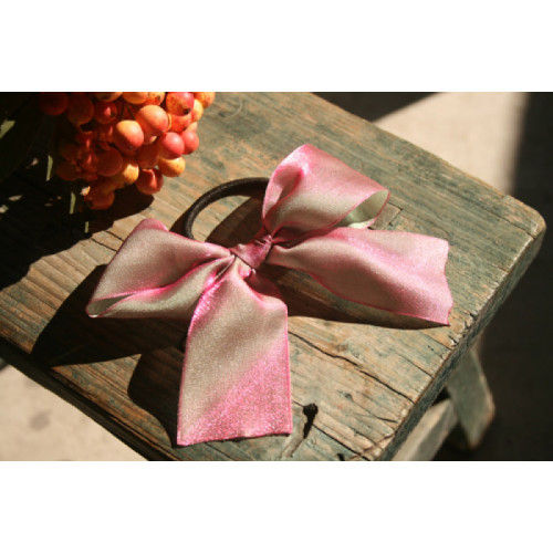 rainbow organza ribbon bow for hair accessory
