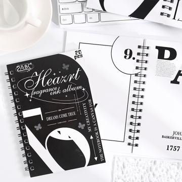 Notebook Retro Spiral: 20 แผ่นต่อคู่มือด้วยวัสดุจับแพะชนแกะ