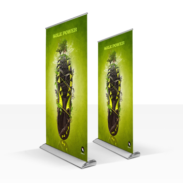 High-Quality Outdoor Display: Expert Roll-Up Banner Stand Printing on Durable Aluminum