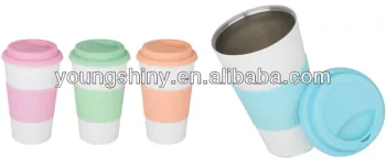 Coffee Mug W/Silicone Lid & Band