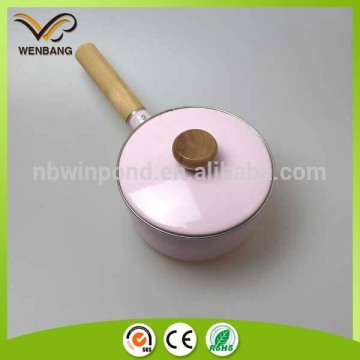 single handle enamel milk boiling non-stick pot